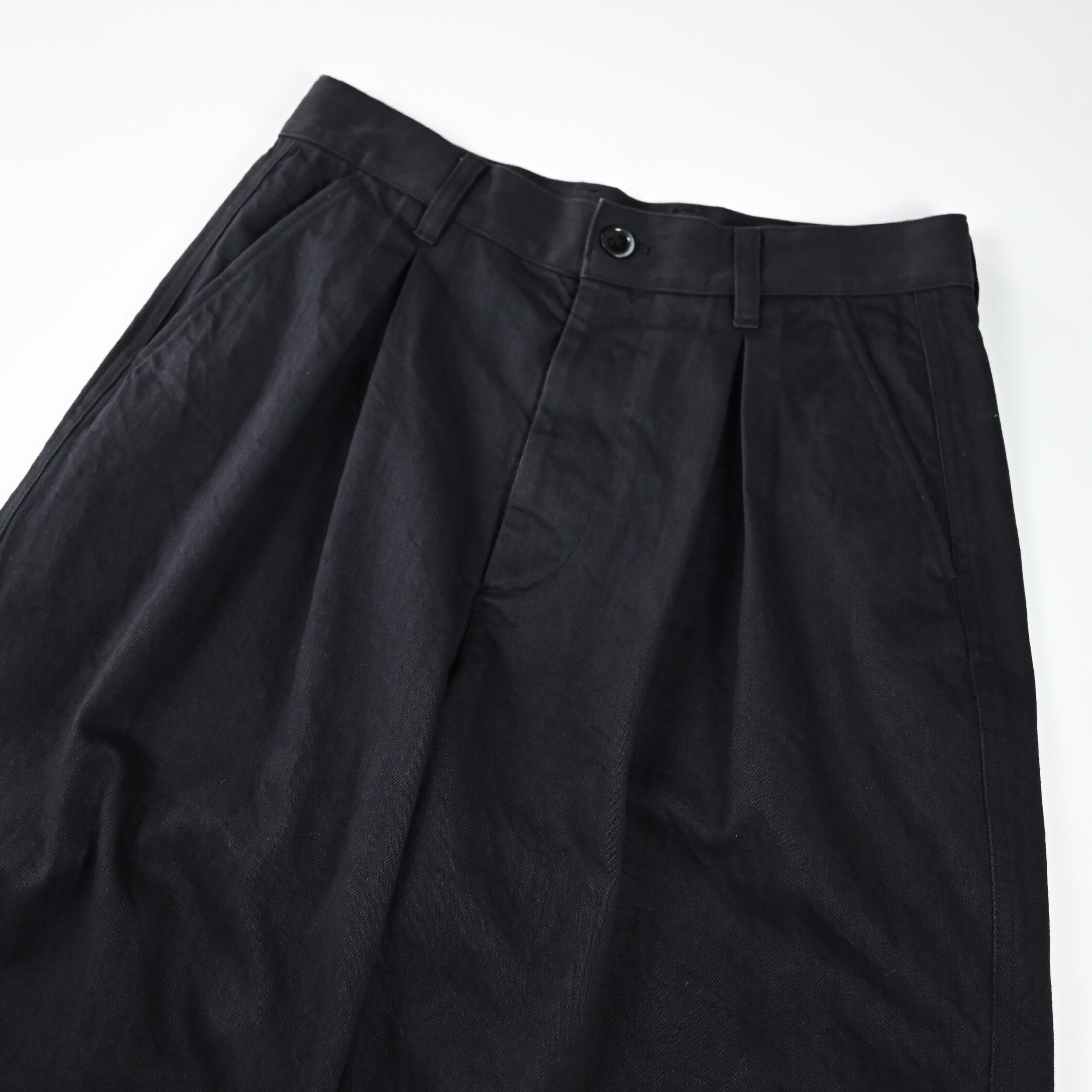 SAYATOMO / 2-Tack Cutoff Wide Denim Pants | GANKO