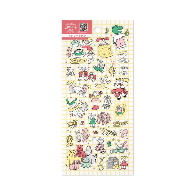 ニシワキタダシ×フロンティア　CREATORS CIRCUS　透明シール　ST01