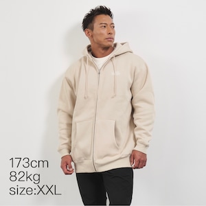 full zip hoodie   (SANDBEIGE) 【XL,XXL】