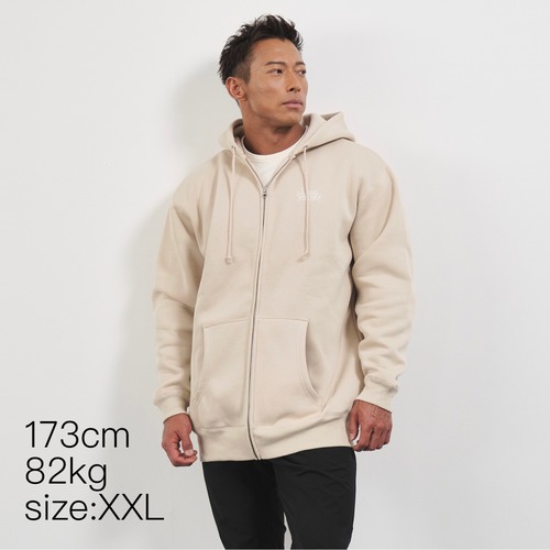 ラスト1点！full zip hoodie   (SANDBEIGE) 【XL】