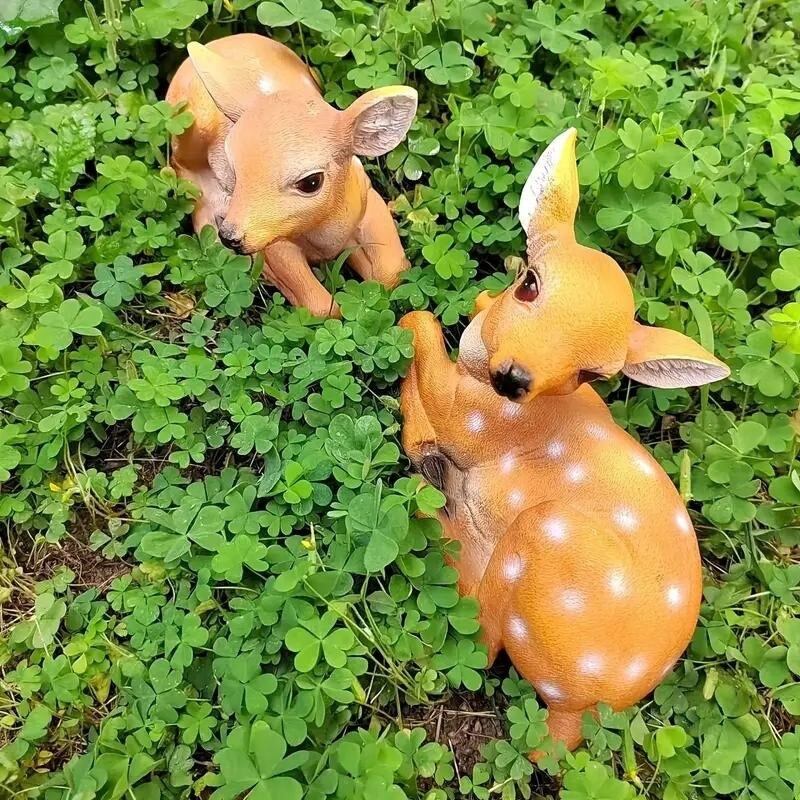 ガーデンオーナメント 置物 オブジェ バンビ 子鹿 動物 アニマル
