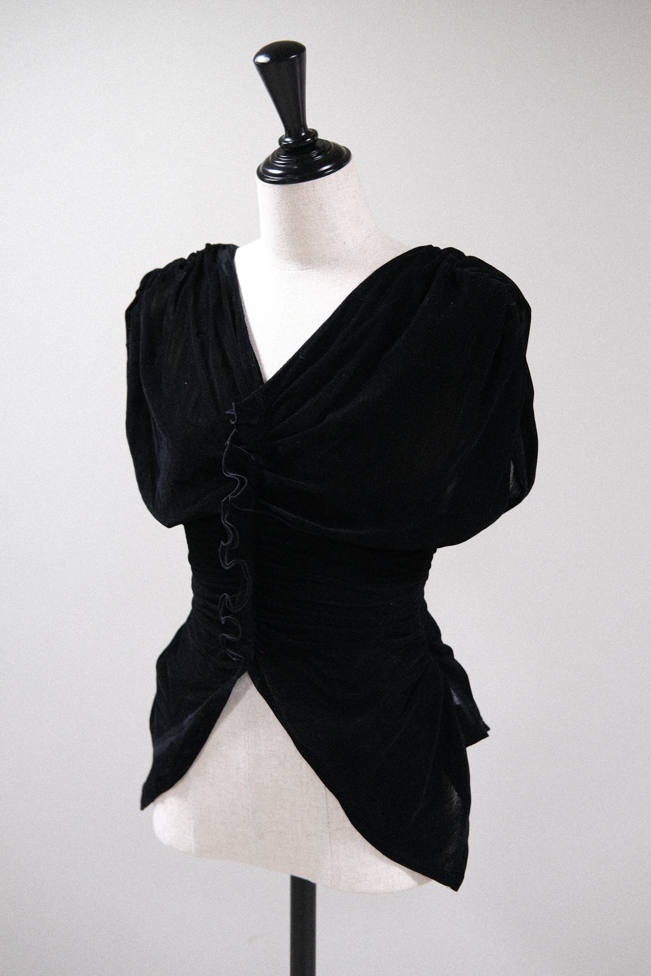 FETICO】VELVET TULLE SHIRRING TOP | loop
