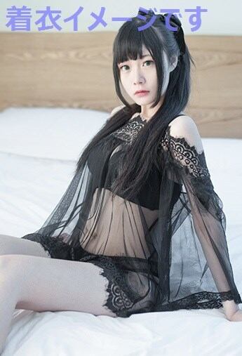 IM539:かわいいレースのベビードール ブラック