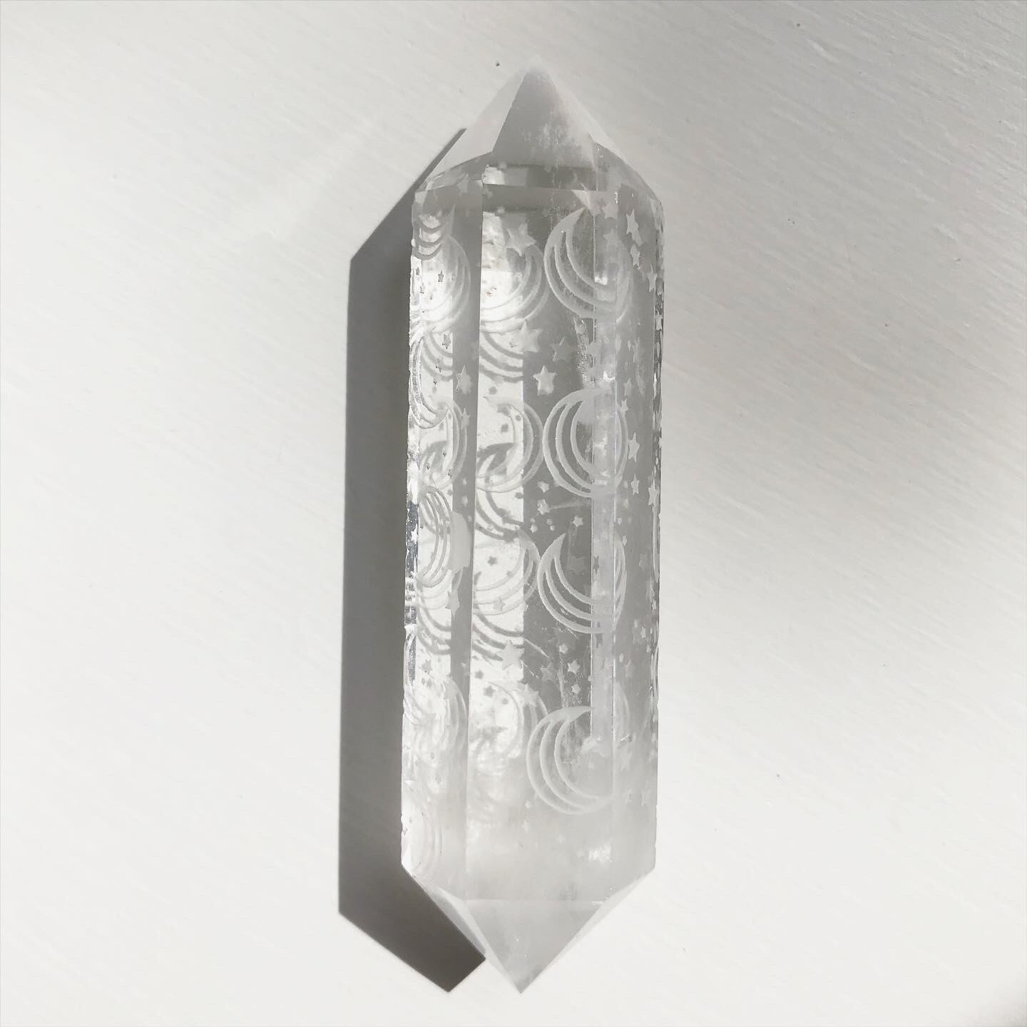 Moon & Star Double Point Clear Quartz 3