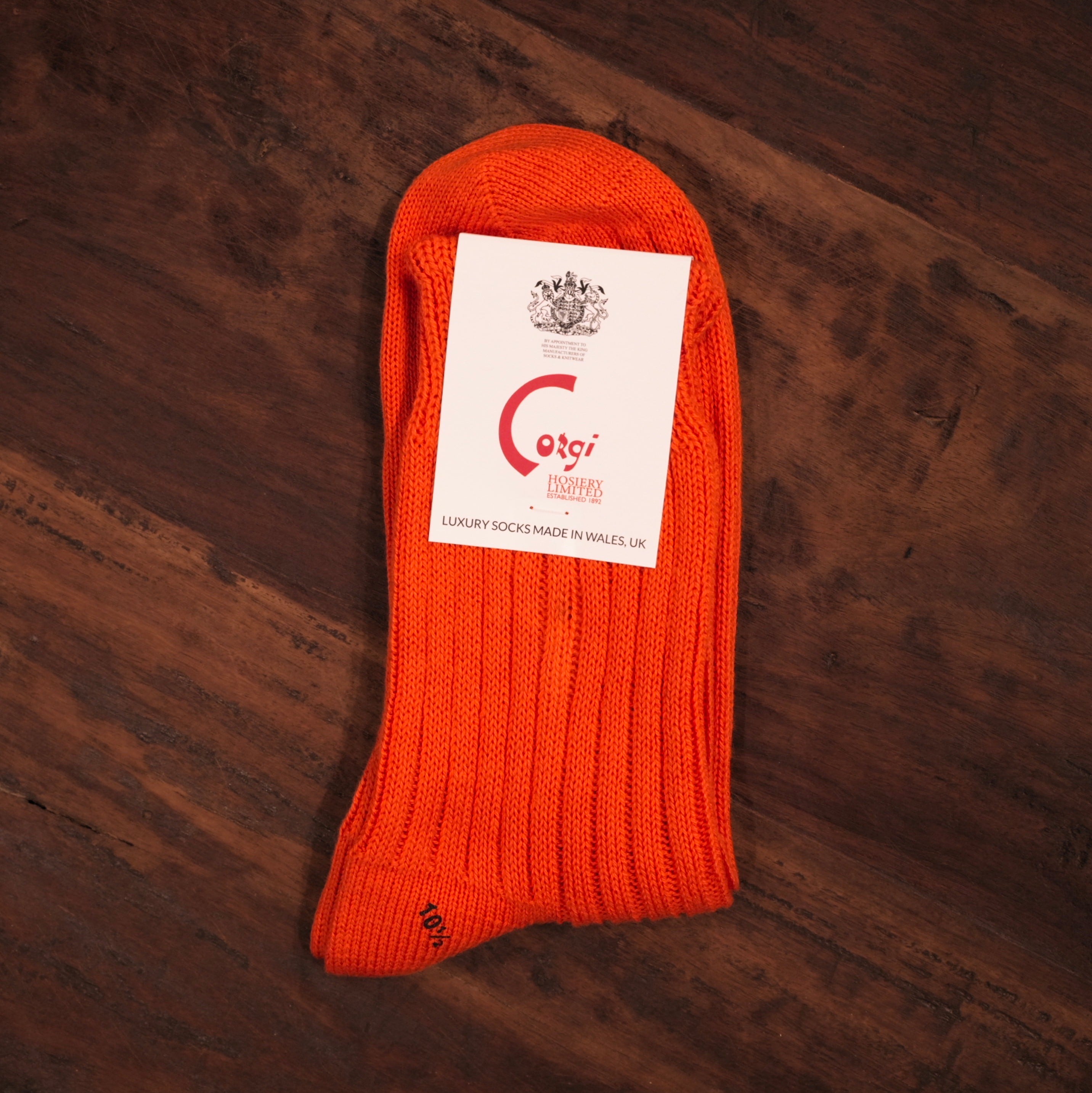 Corgi(コーギー) "Men's Soft Cotton Short Socks" -ORANGE-