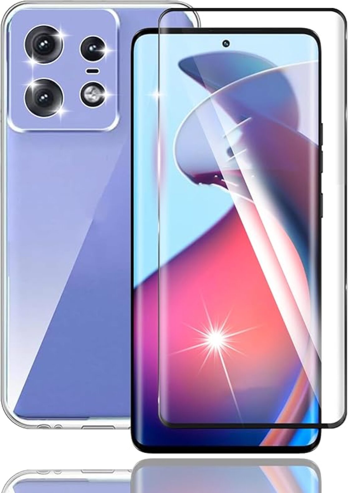 Awubaige】For Motorola Moto Edge 50 pro 用の ガラスフィルム + For 