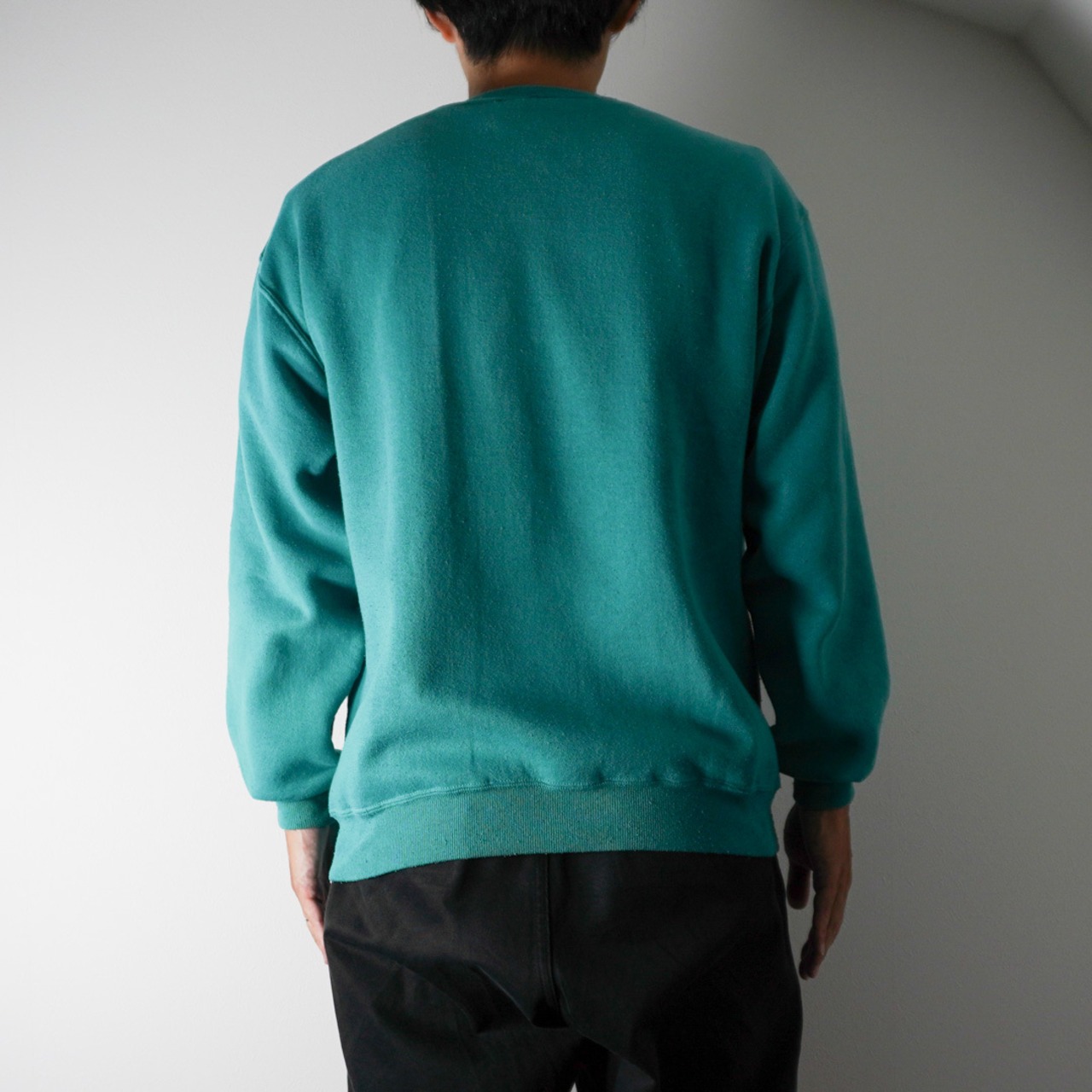 90s Russell Athletic sweatshirt solid green XL 古着 - 18