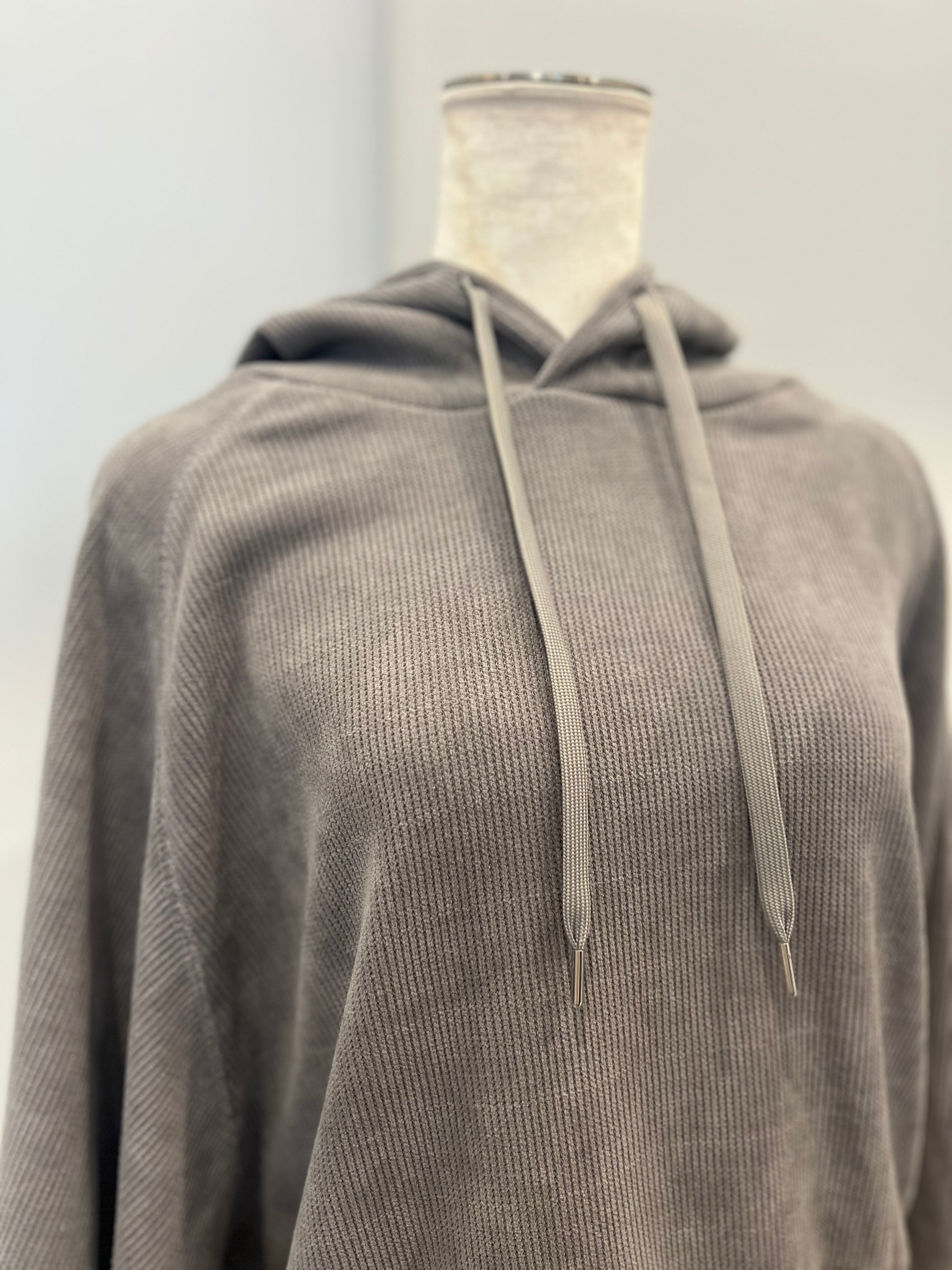 【SELECT】ベロアライクサーマルラグランフーディー 45-0694