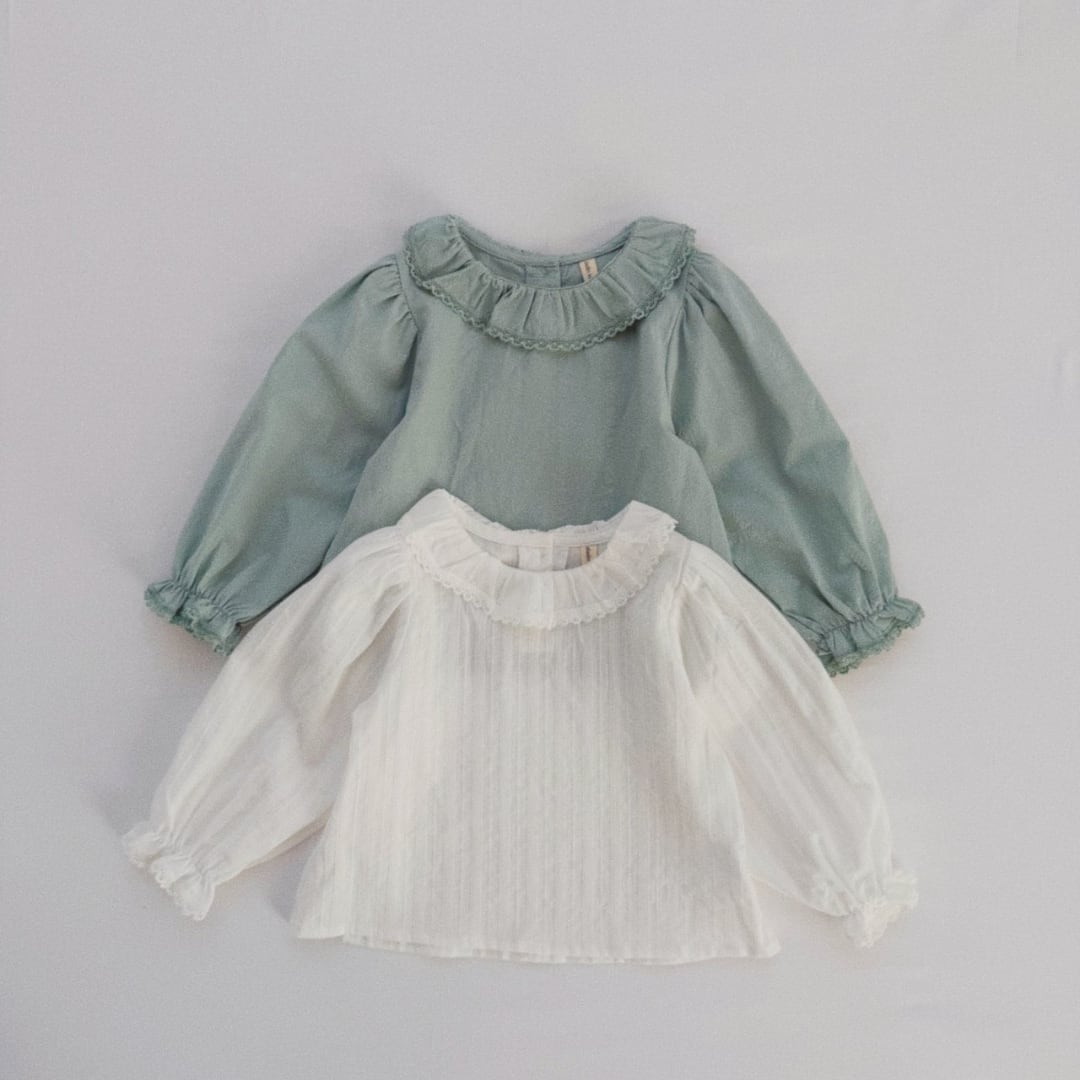【予約】Lace Frill Blouse/ aladin kids