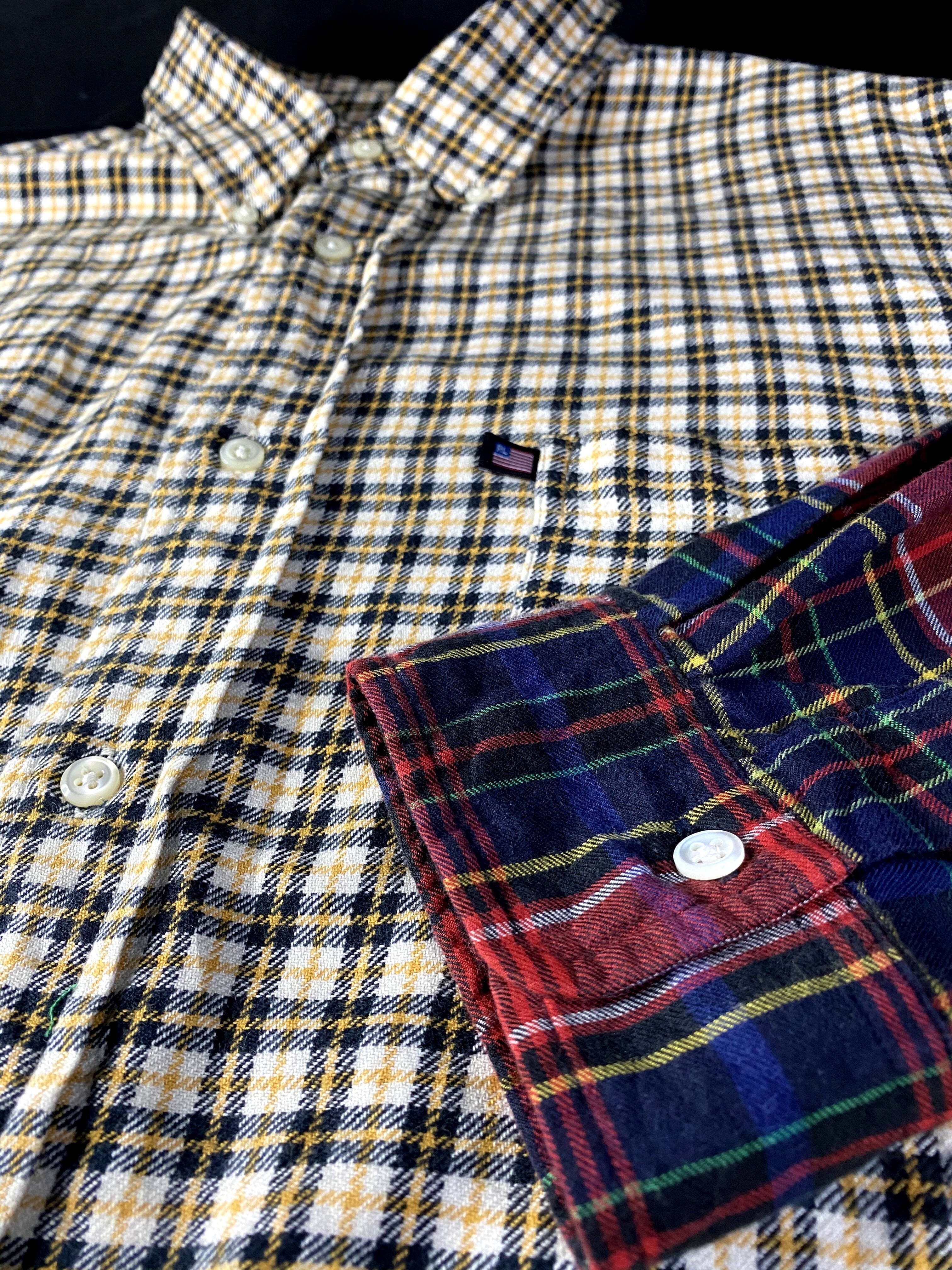 美品　ラルフローレン　フランネルシャツワンピ Ralph Lauren ［ラルフローレン］ リメイク フランネルシャツ シャツ