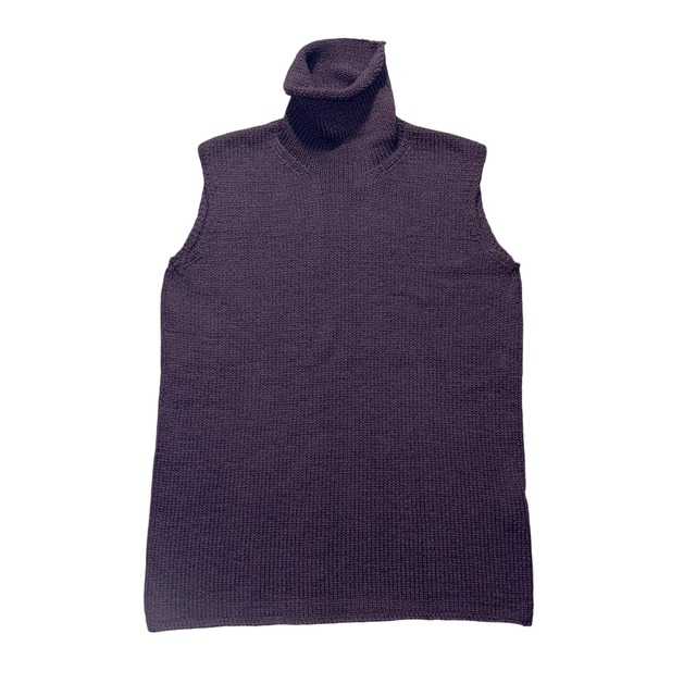 HERMES by Martin Margiela silk no sleeves turtle neck knit