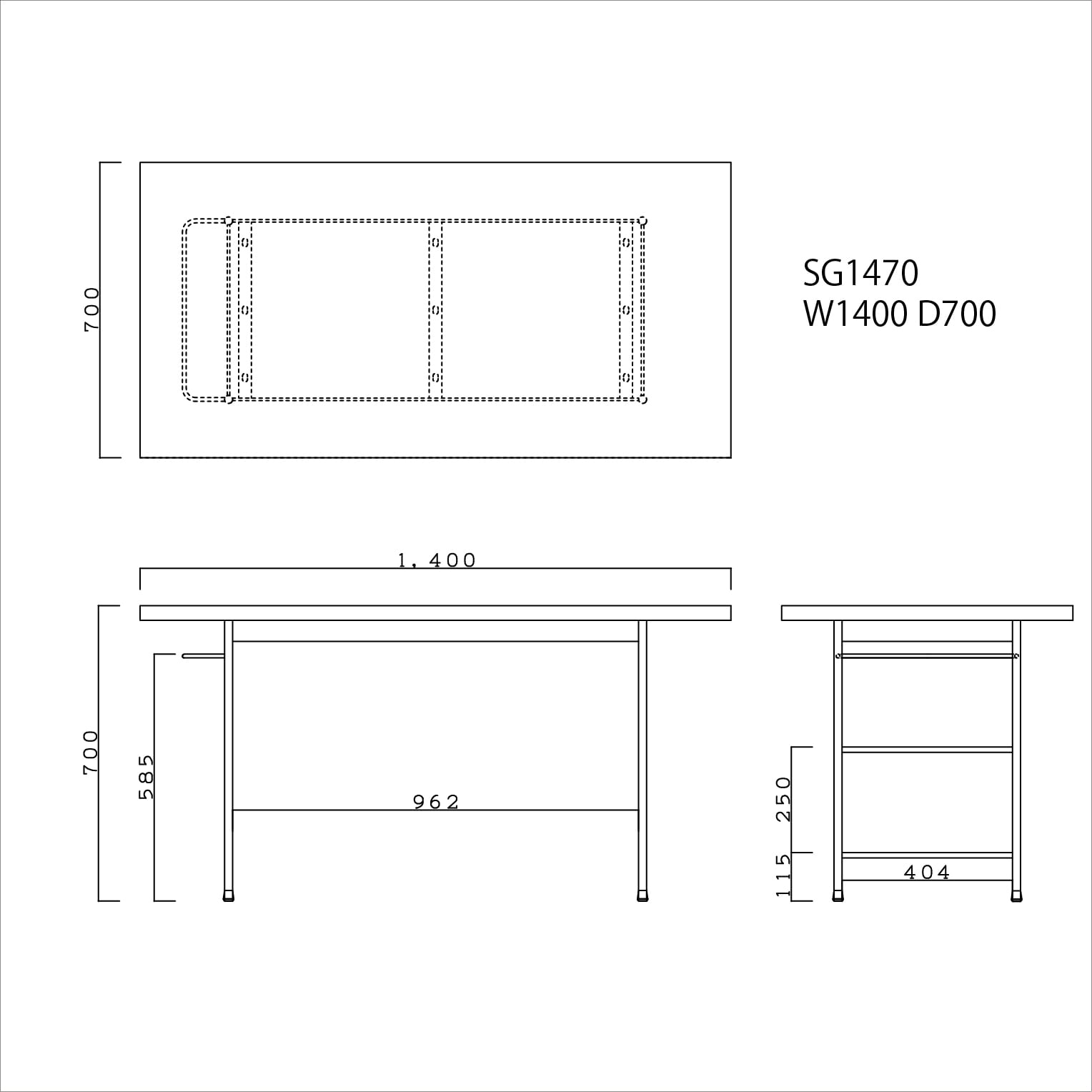 L WORK TABLE [FC01350] ｜ 古材のテーブル 足場板 杉古材 ワーク