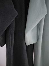 25aw 受注アイテム : RITSUKO KARITA - Plain cocoon coat (plain) Cloud charcoal