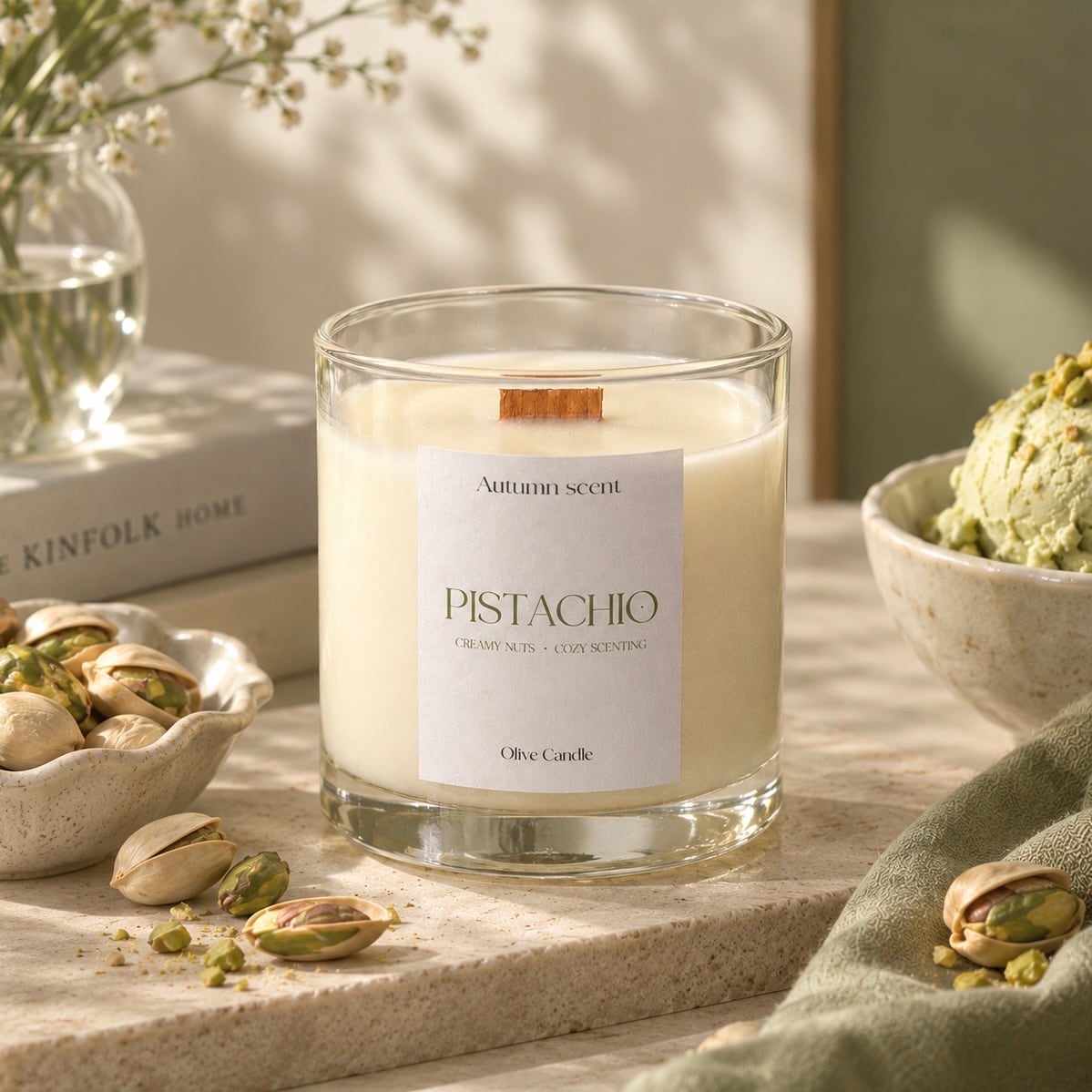 もくもく雲のキャンドル | Olive candle