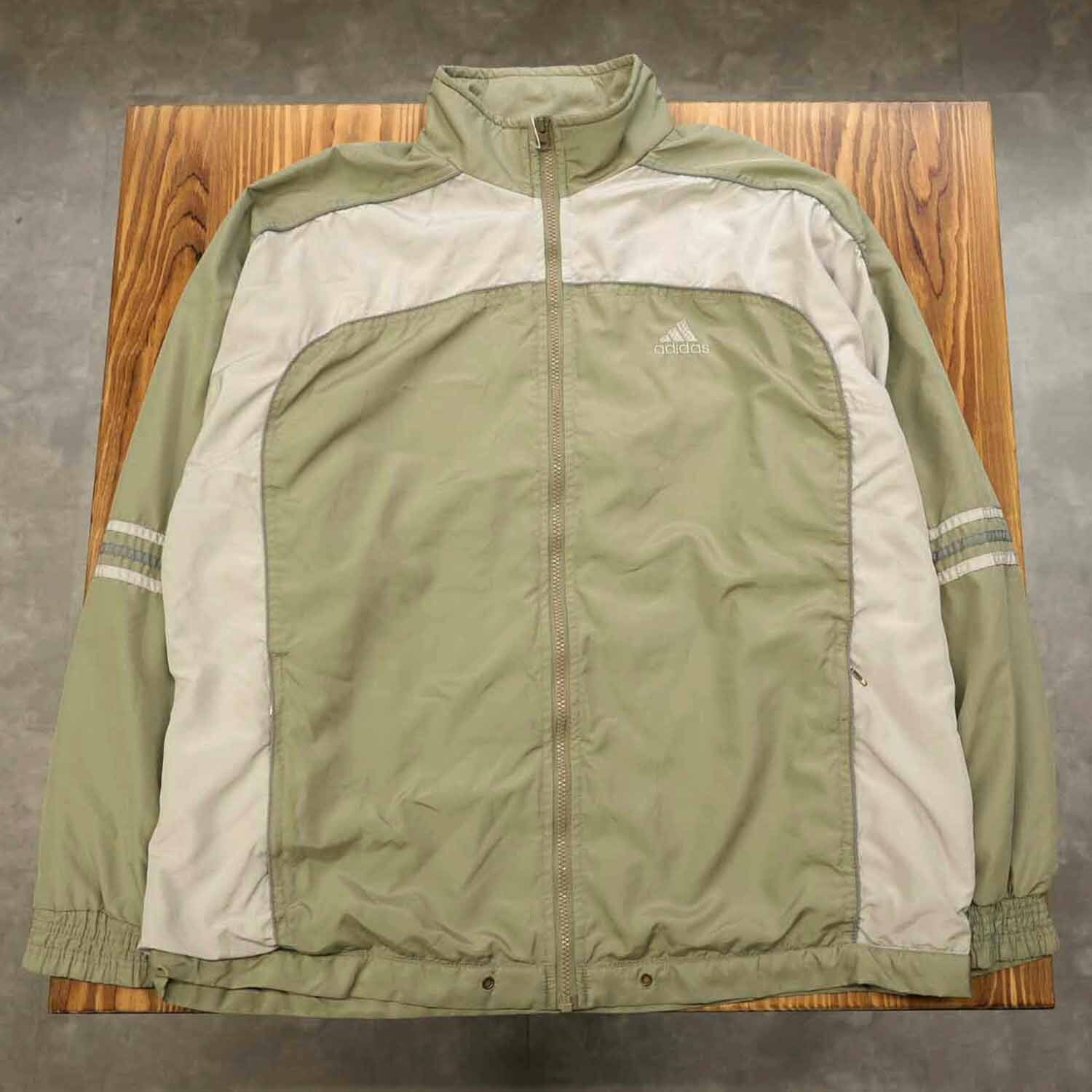 80s adidas トラックジャケット ヴィンテージ バックロゴ ラグラン 90s〜00s adidas ラグラン トラックジャケット ライトグリーン