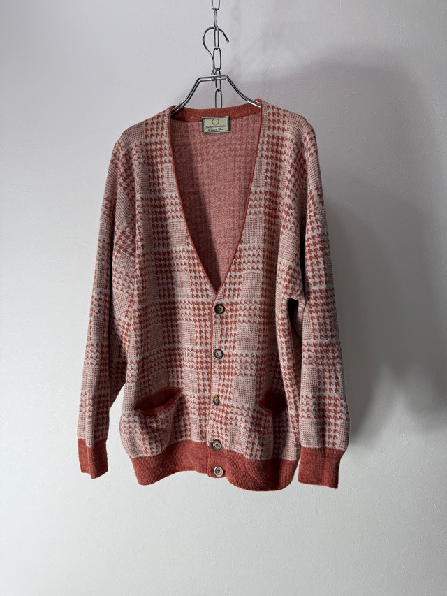 70~80’s ITALY made Jacquard Pattern Knit Cardigan