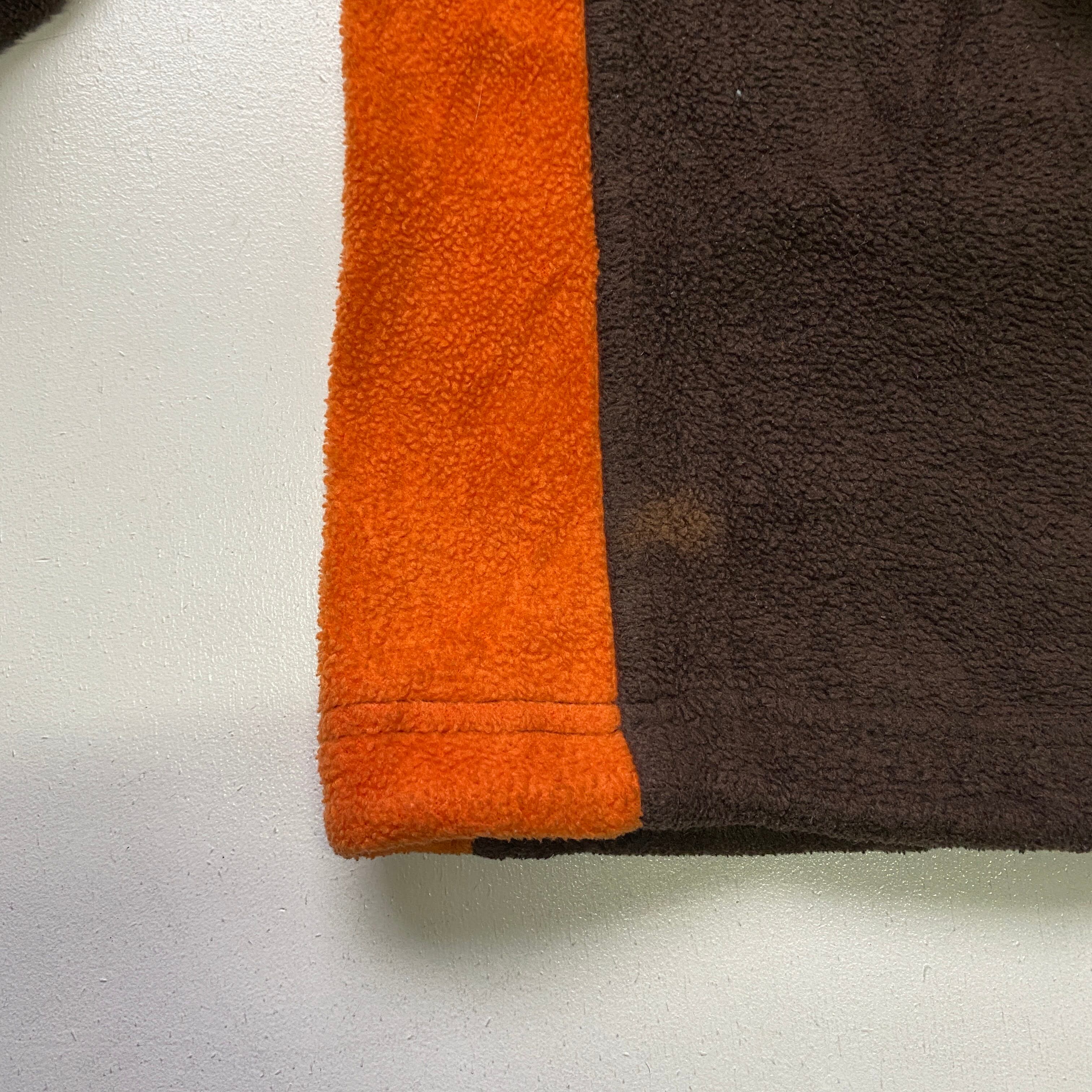 00年代 NFL クリーブランド・ブラウンズ チームロゴ刺繍 ハーフジップ