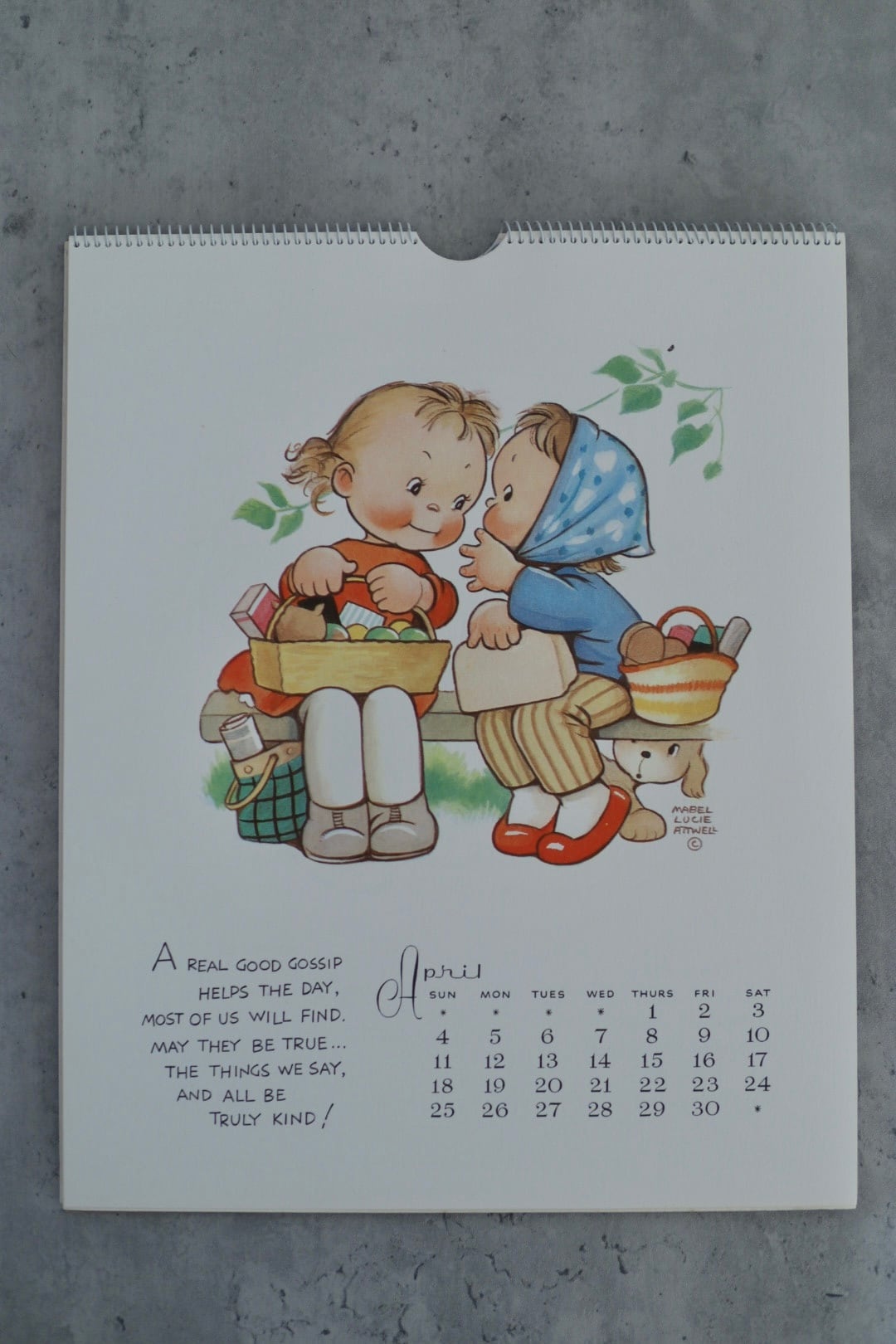 マーベル・ルーシー・アトウェル ヴィンテージ カレンダー