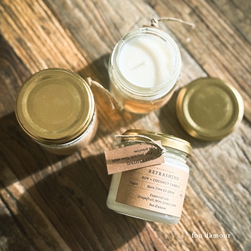 【サンプル】Aromatique｜植物性精油キャンドル｜心ほどける３種の香り