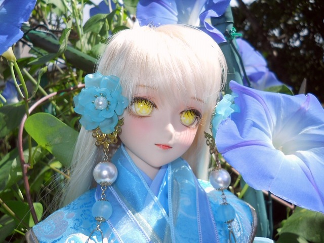 22mmレジンアイ　目覚めの刻　黄色　半球ベース　#2