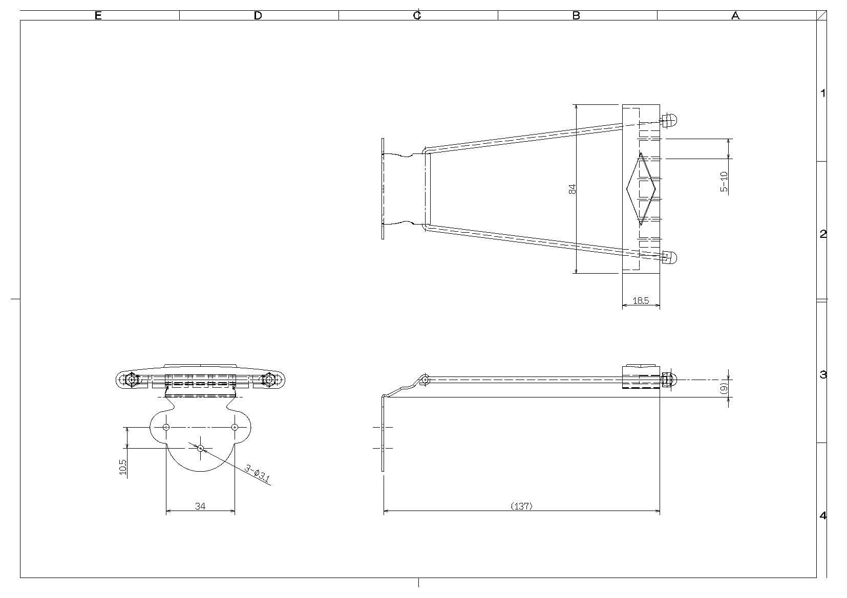 ブランコ型テールピース ニッケル | ComaStoric