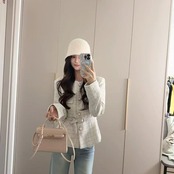 ショートジャケット_ウェストベルト調整