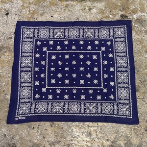 60年代 vintage bandanna バンダナ 上鼻 トランクアップ エレファント 茄子紺 古着 古着屋 高円寺 ビンテージ n40423