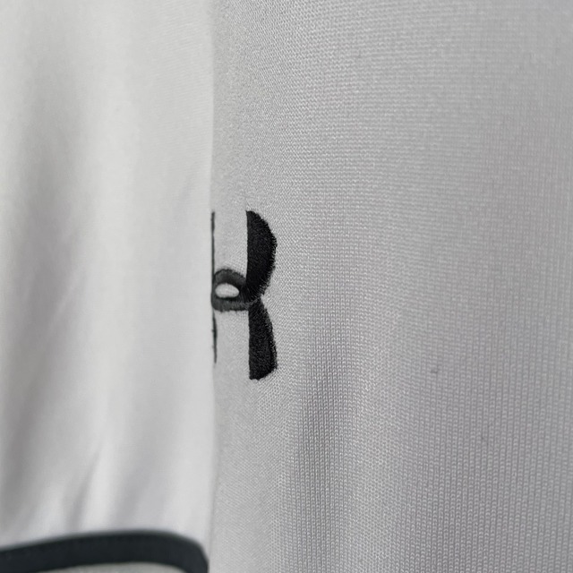 Under Armour アンダーアーマー ポロシャツ ホワイト 白 グレー ボーダー 2xl 古着 Canvasnet Under Armour アンダーアーマー ポロシャツ ホワイト 白 グレー ボーダー 2xl 古着 Canvasnet