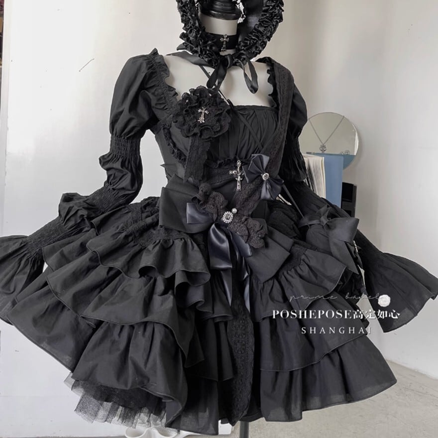 ロリータドレス パーティドレス プリンセスドレス お姫様ドレス イベント ステージ衣装 甘め ろりぃたふぁっしょん ロリィタ服