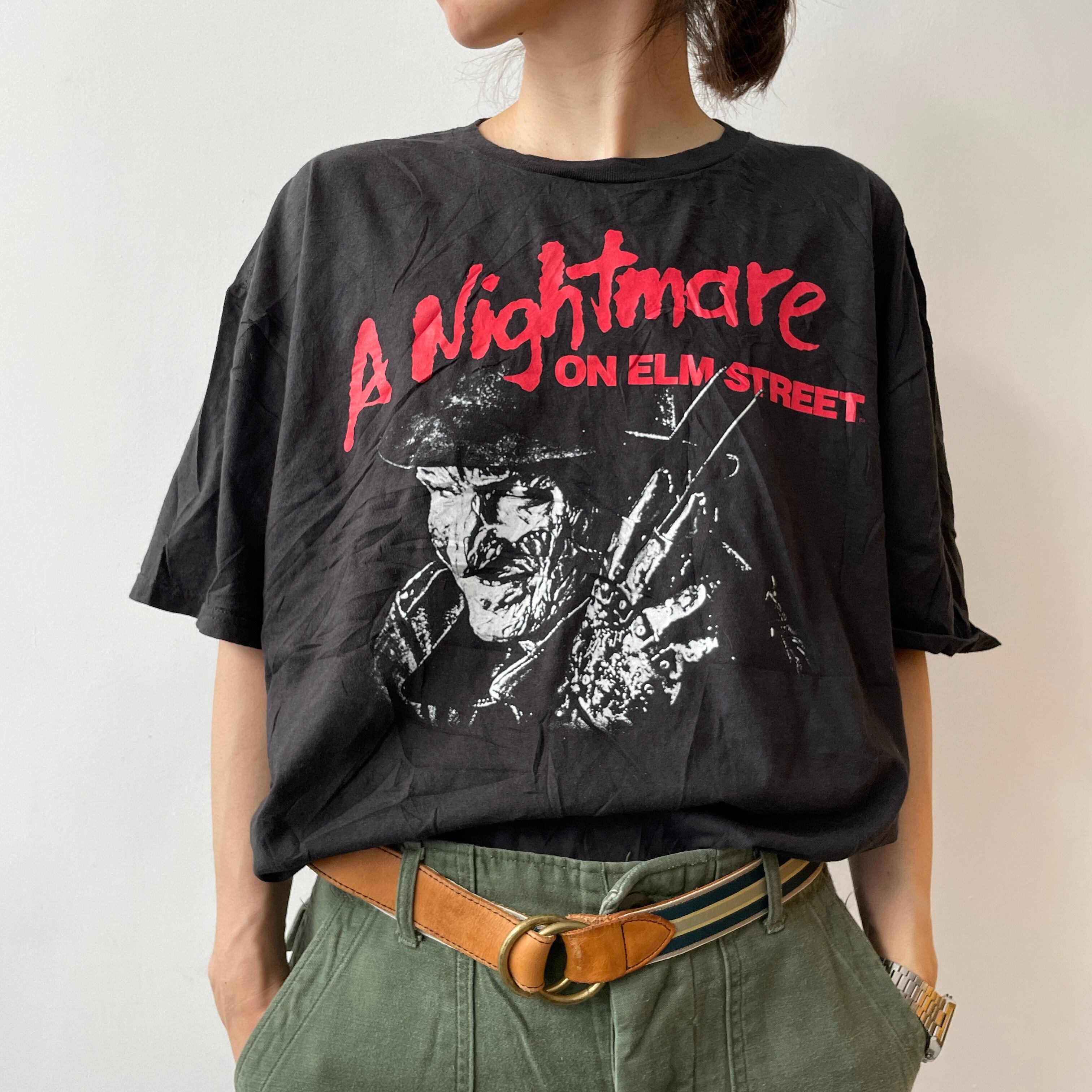 【ハロウイン】新品 エルム街の悪夢 ホラー ビッグ プリント Tシャツ