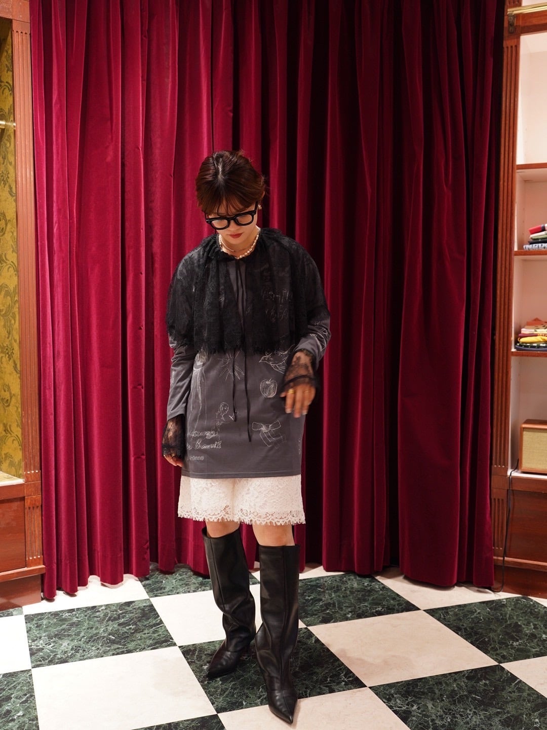 MAISON SPECIAL(メゾンスペシャル) “Low Heels Loose Long Boots