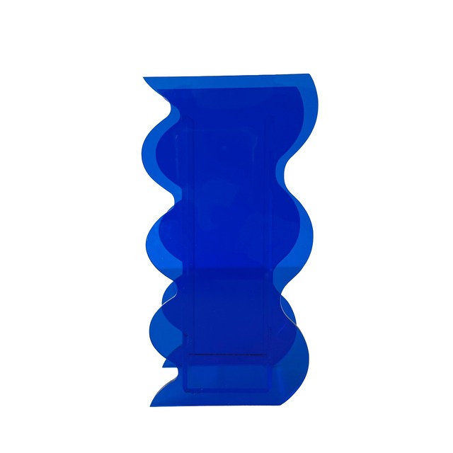 Wave Acrylic Vase - Blue ウェーブ アクリル フラワーベース 花瓶