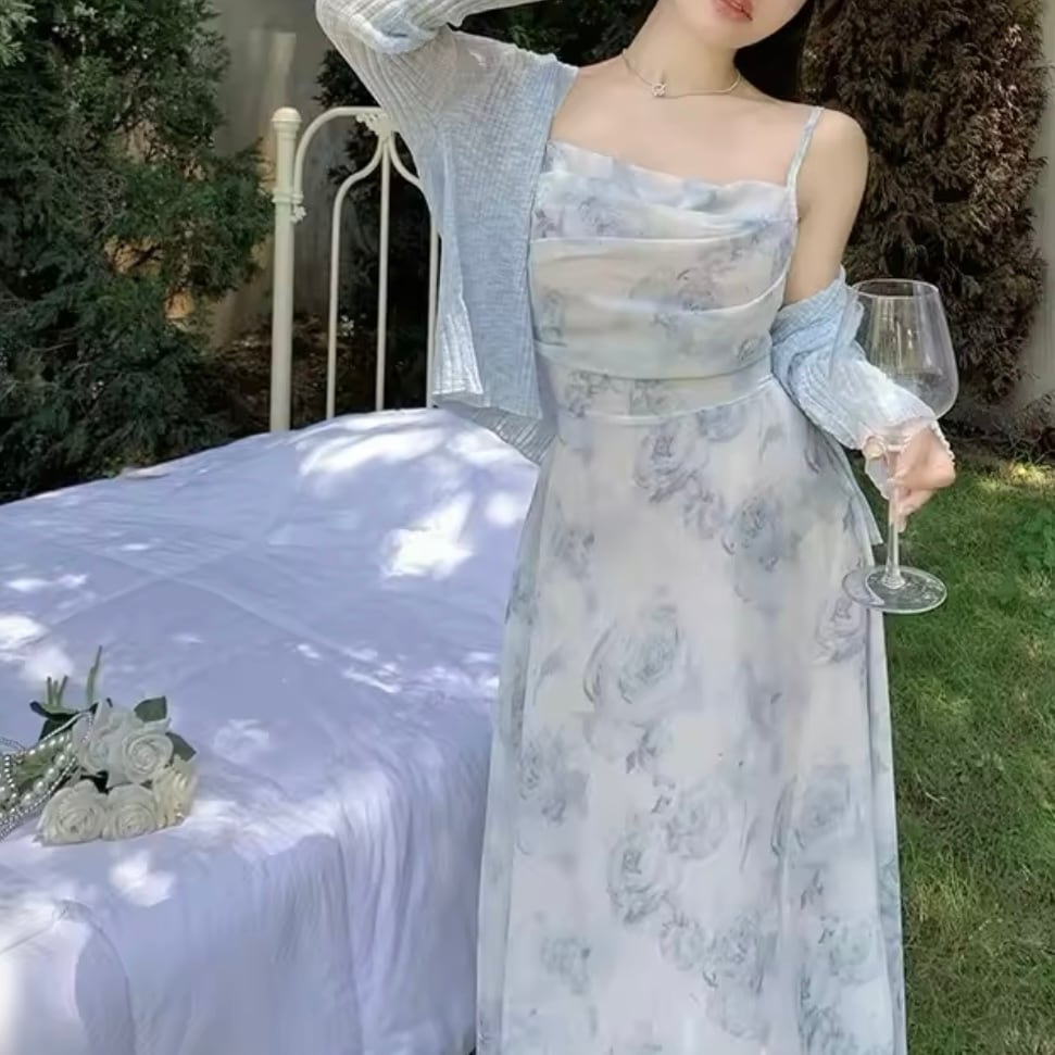 フラワーシフォンワンピース