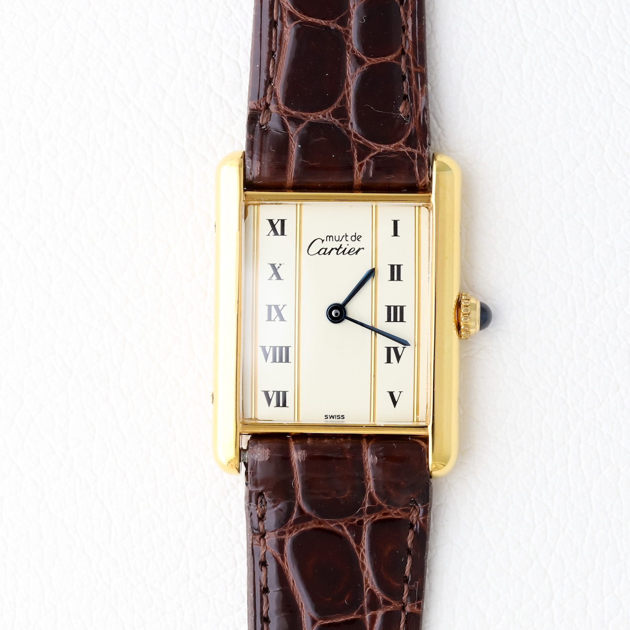 カルティエ マストタンク LM ストレートローマン ダイヤル