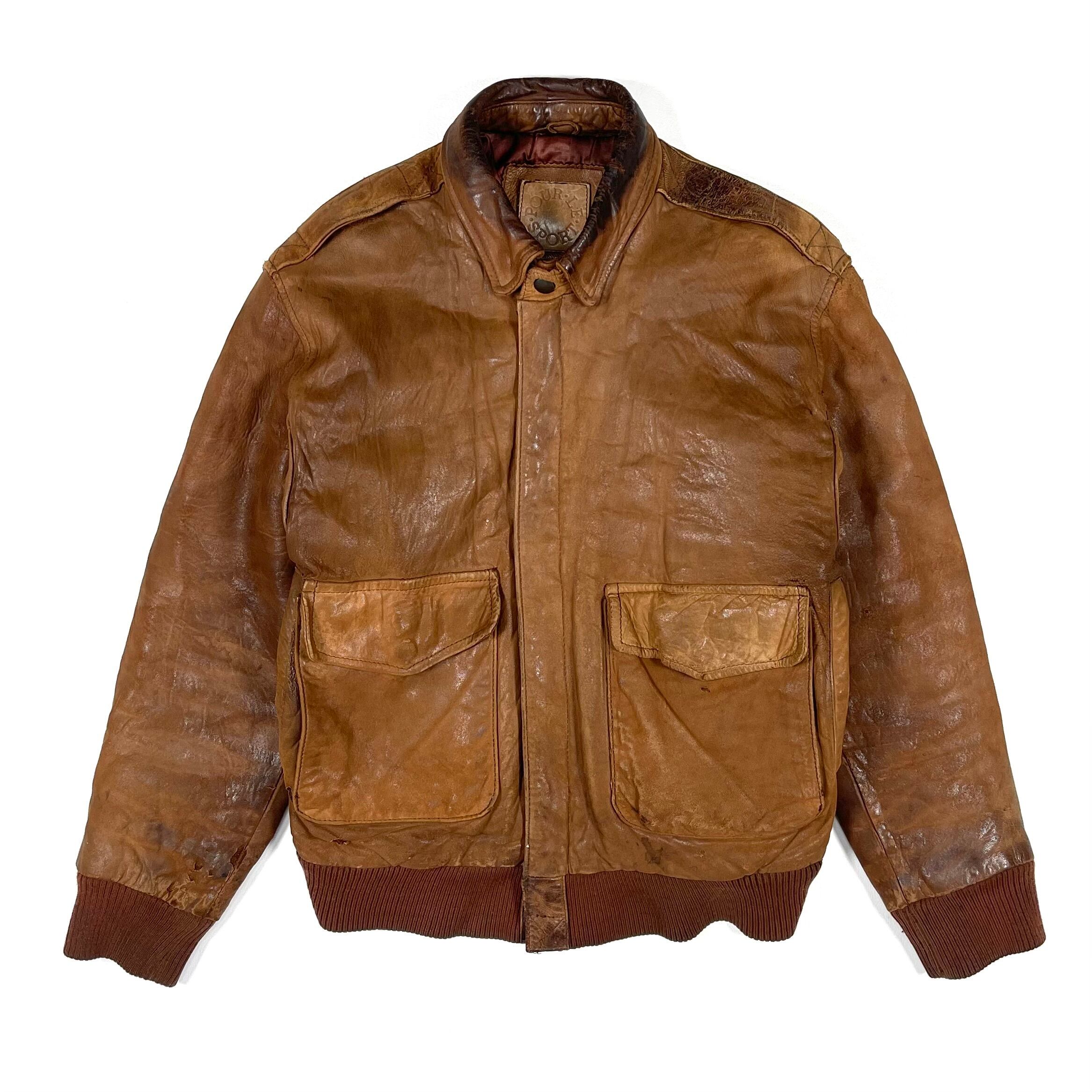 60s【ALBINO GARDIN】leather changing fabric jacket | Pay ID