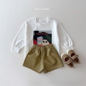 韓国子供服 / 26Autumn / 〖取寄〗DAILYBEBE / メッセージロゴTシャツ / キッズ服 / ジュニア服 / 秋服 *XS~JL*