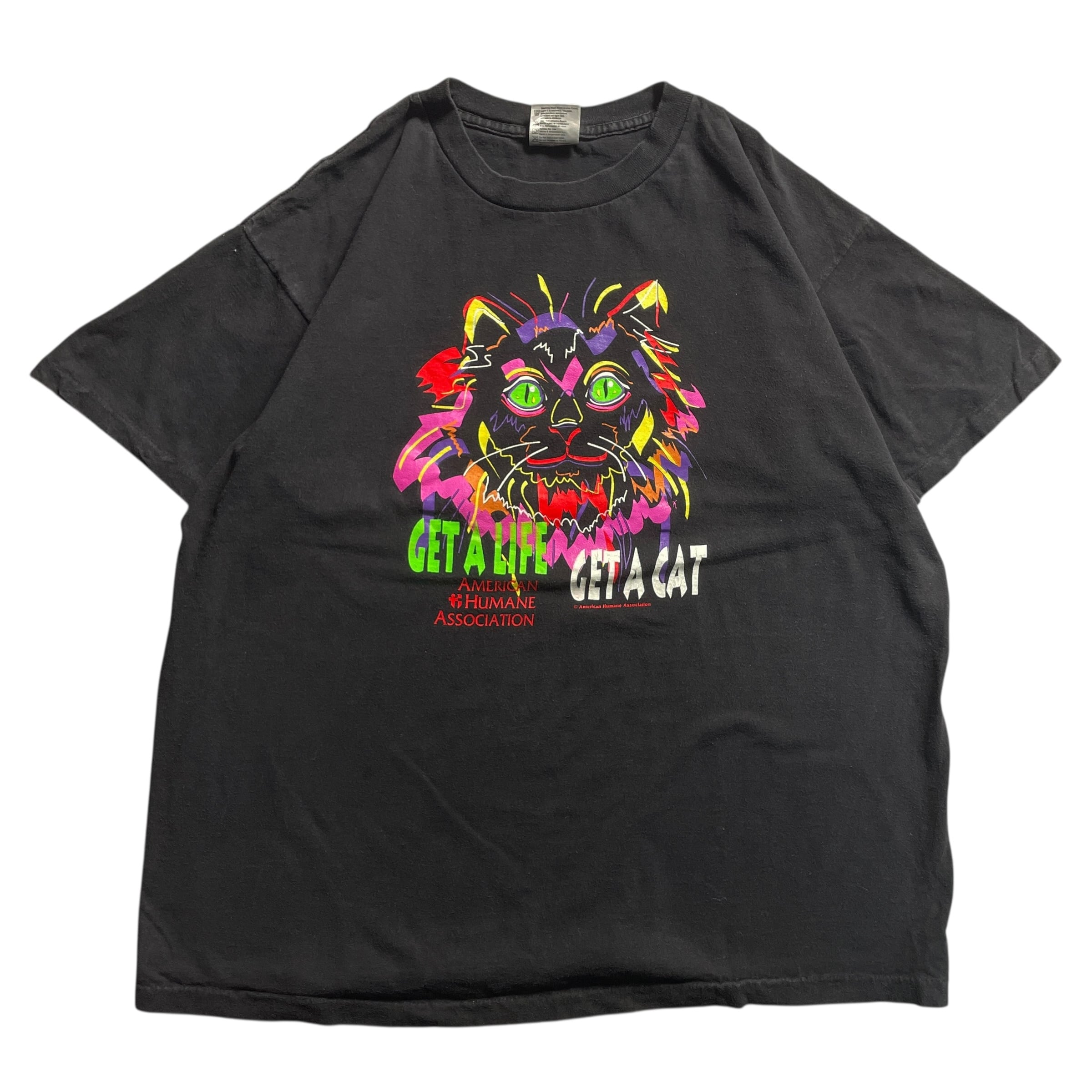 90s USA製 ネコ 猫 動物福祉団体 vintage T-shirt