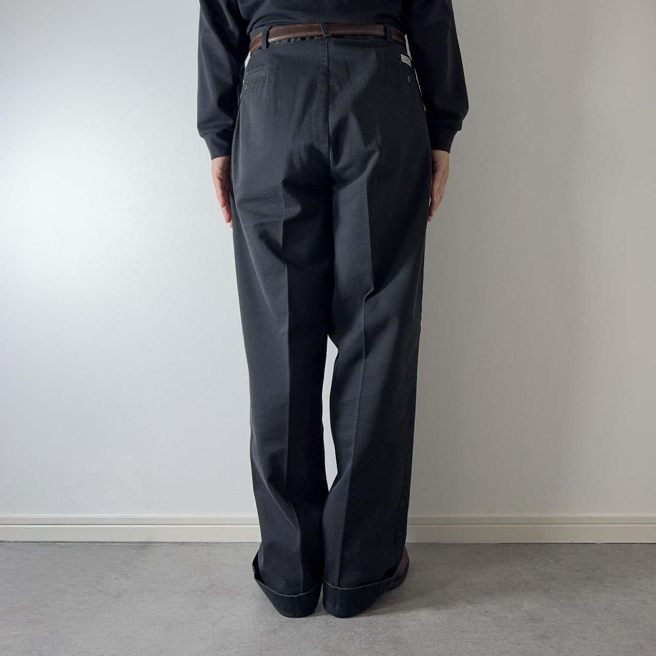 90s Polo by Ralph Lauren POLO CHINO ANDREW "made in USA" black W38L32 古着 - 16