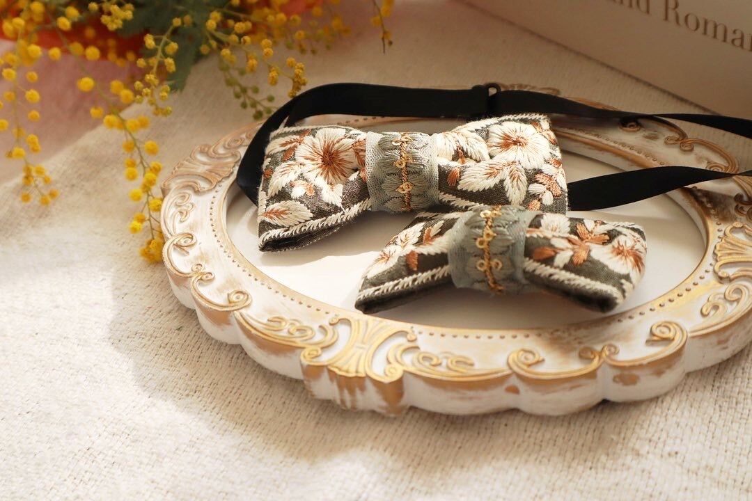 インド刺繍リボン蝶ネクタイ クリップタイプ | PAY ID