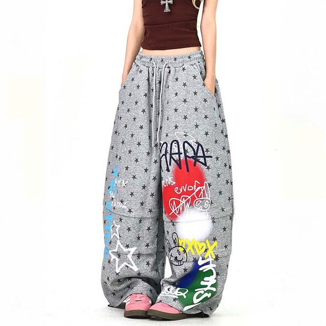 スターグラフィティペイントスウェットパンツ 1col   R01650