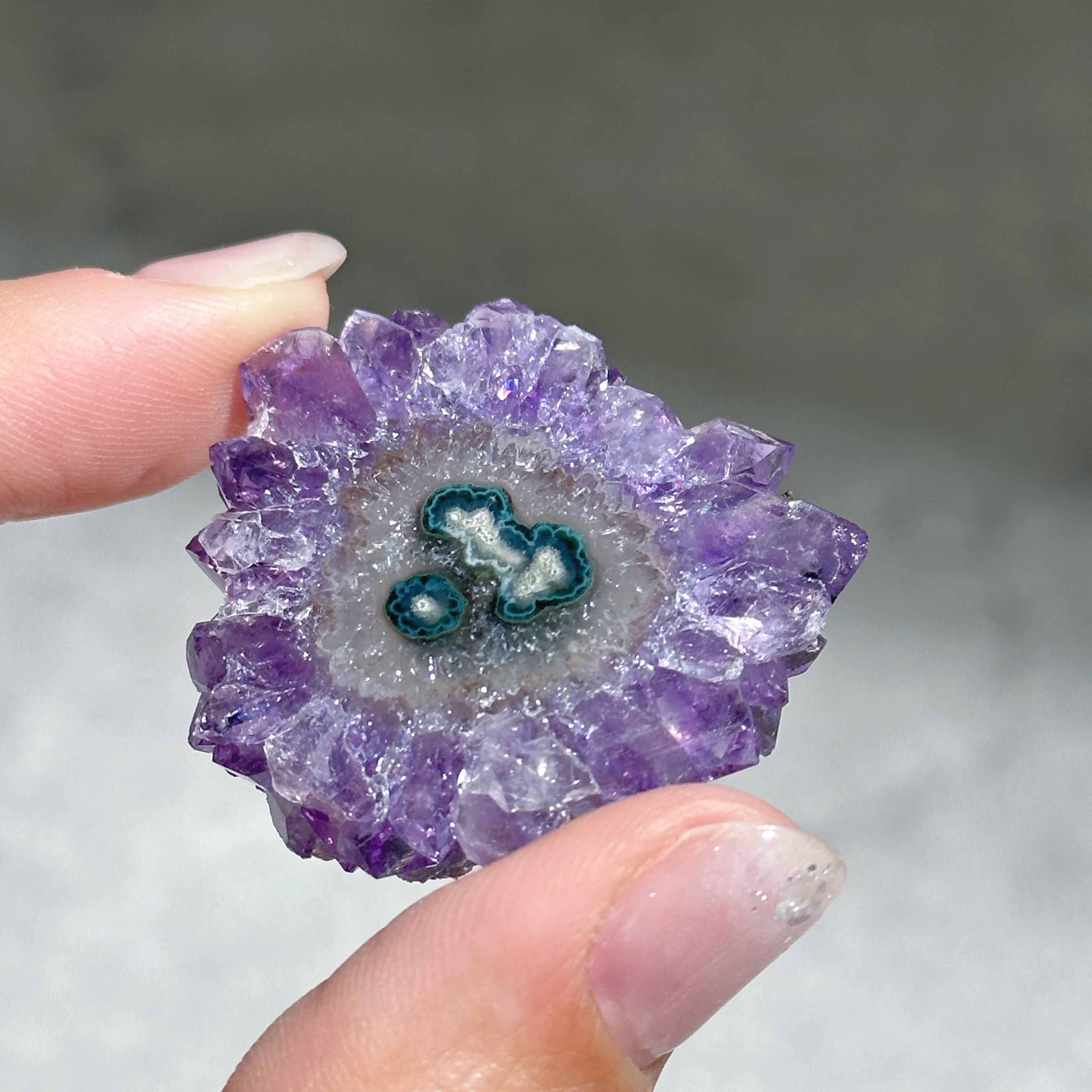 フラワーアメジスト スライス32◇ Flower Amethyst ◇天然石・鉱物