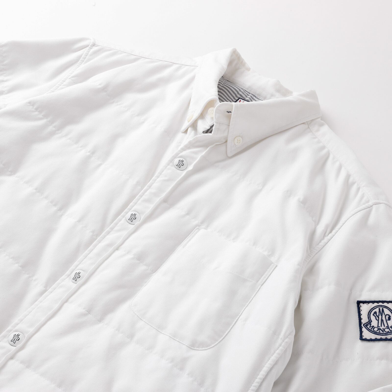 美品】MONCLER GAMME BLEU Down jacket B.D oxford shirt Made in