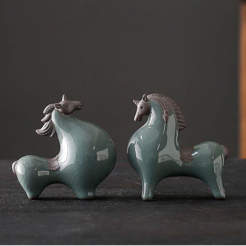 唐馬 開運馬 置物 オブジェ インテリア 風水 開運 陶器製 招財 成功運