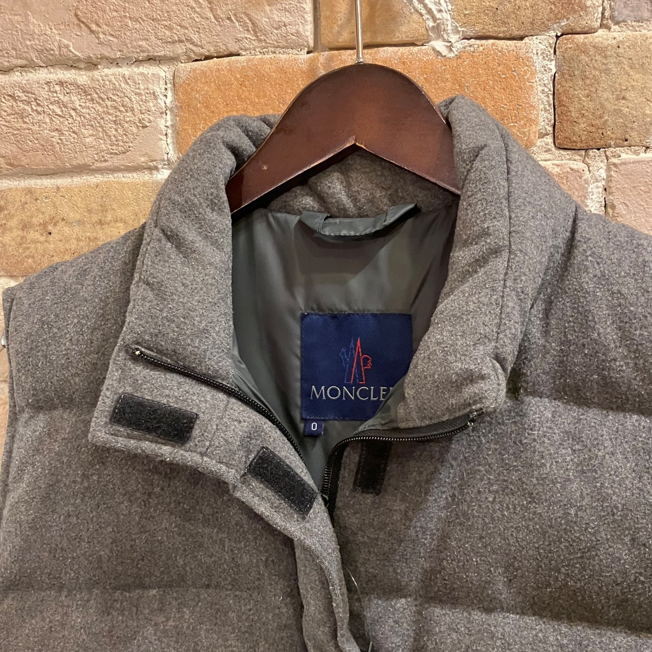 Moncler サイズ0 グレーダウンベスト 青タグ モンクレール | anemone
