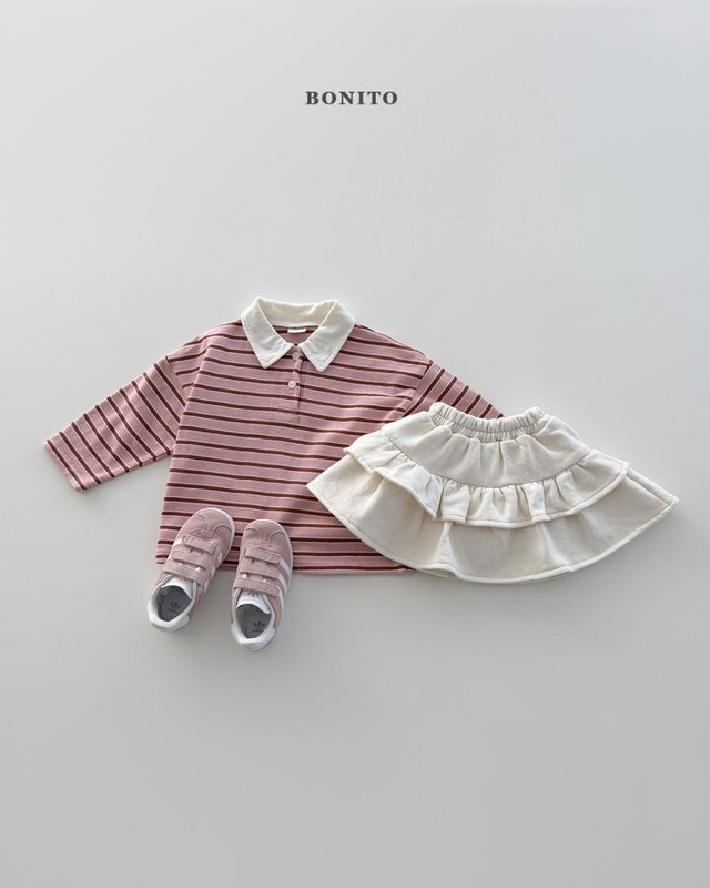 【予約】Tommy Stripe Collar Tee