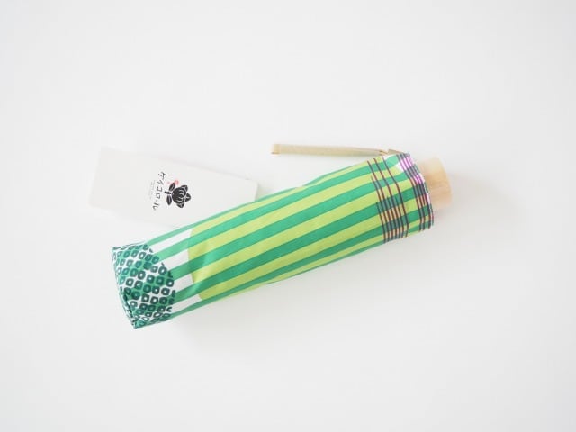 ケイコロール × ムーンバット 「中丸と大丸とかすみ 緑」 折り畳み傘 ...