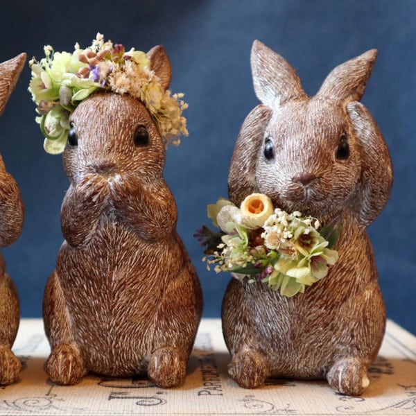 見ざる聞かざる言わざる ウサギver フラワーアレンジメント プリザード