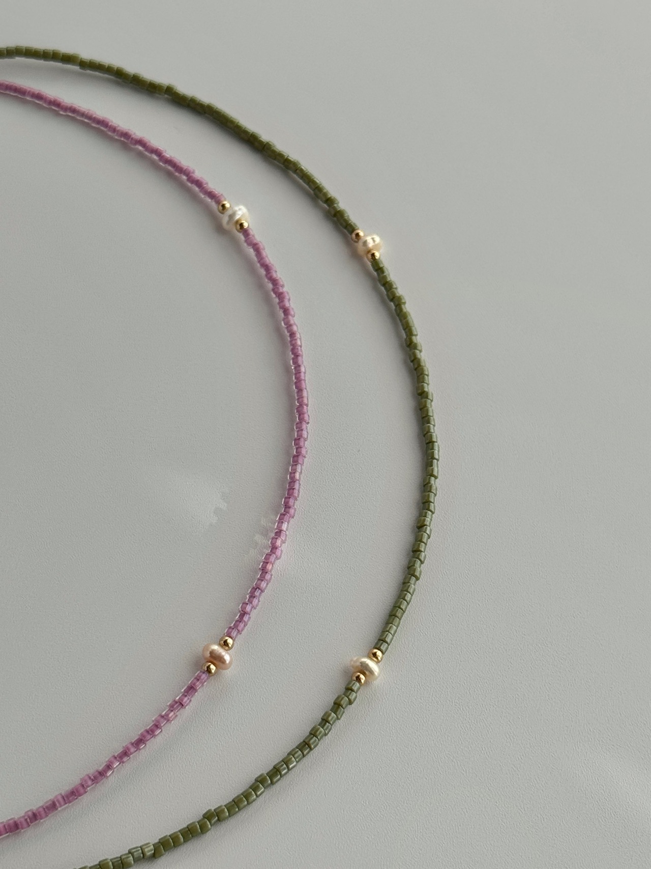 2color -  Simple Beads Necklace［BZN31］
