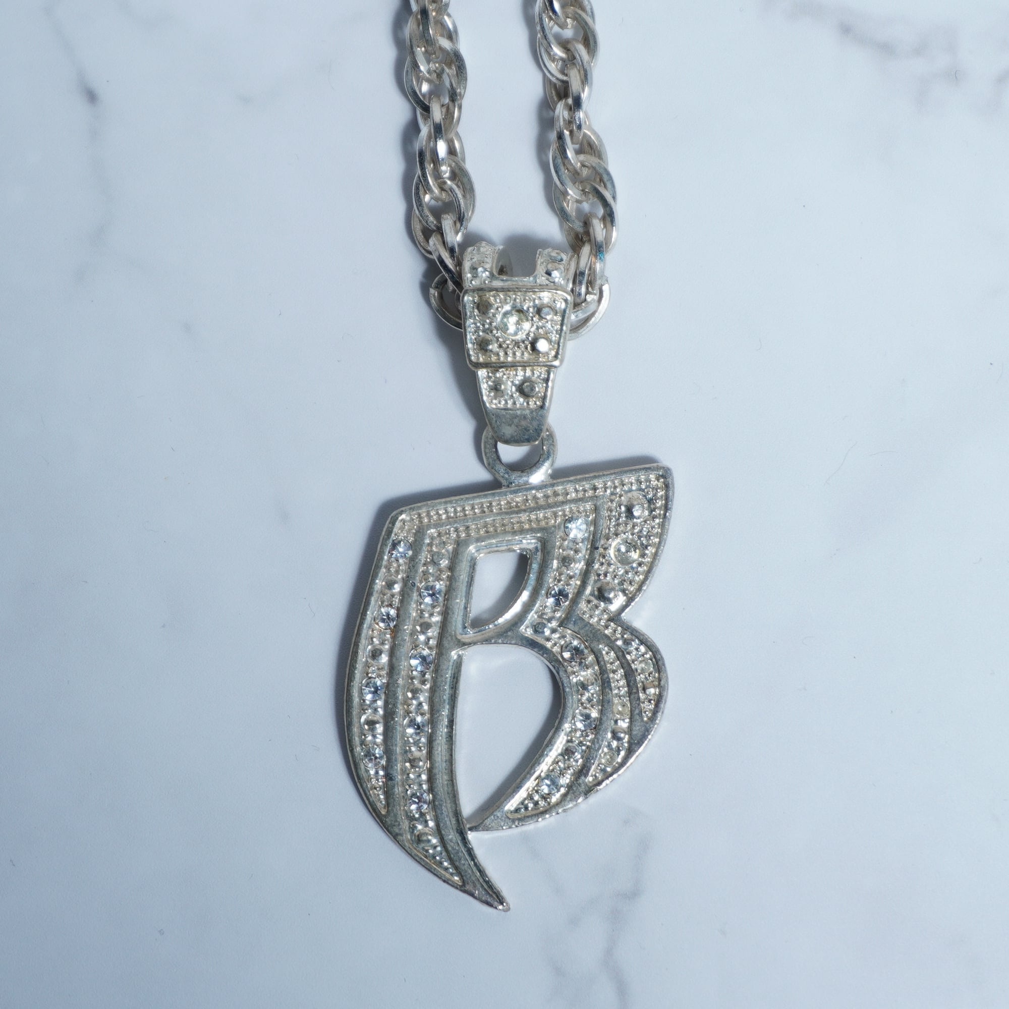 Ruff Ryders】ラフ・ライダーズ ロゴトップチェーンネックレス silver