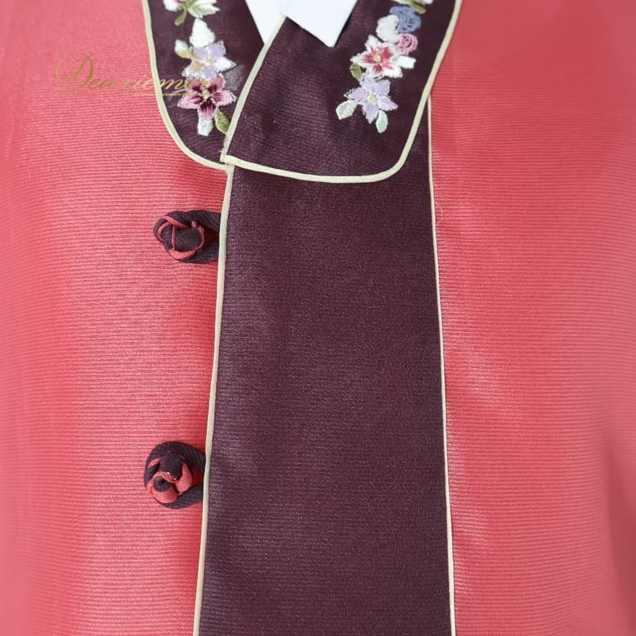 韓国伝統衣装 チマチョゴリ レッド系 トップス ワンピース ドレス インナー 花 花柄 刺繍 華やか かわいい ボタン 民族衣装 チマ チョゴリ 韓流 韓服 イベント ステージ コスプレ 仮装 舞台 ダンス ピンク系 ホワイト系 パープル系